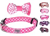 Cutesy Pet | Designer Dog Collar with Adjustable Bow | Comfortable and Strong | Durable and Cute and