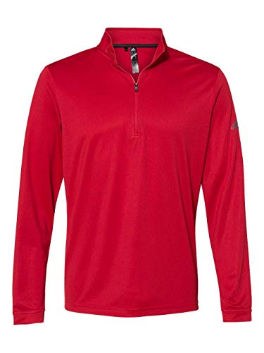 Adidas Mens Lightweight Quarter-Zip Pullover (A401) - Power Red, X-Large #TOP1