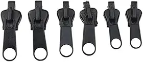Genérico Kit de Reparo de Zíper Instantâneo Sem Costura - 6pcs Zíperes Preto