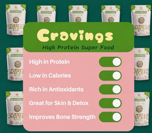 Image of PHOOL SWAAD Raw Natural Phool Makhana Farm Fresh Fox Nuts 80GM Pure Unprocessed Superfood Snack