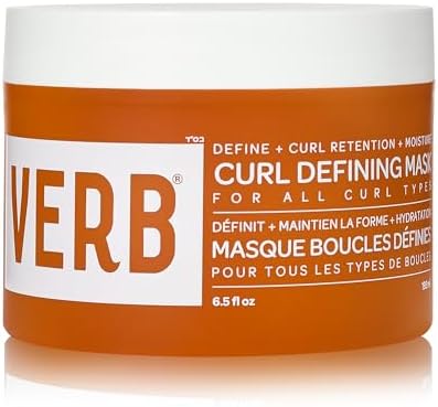 VERB Curl Defining Mask, 6.5 fl oz - Curl Definition + Retention - Moisturize + Reduce Frizz - Vegan, No Parabens or Harmful Sulfates