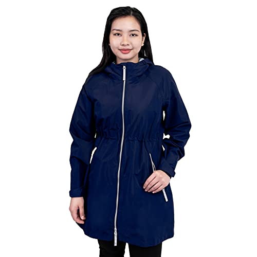 JAN & JUL Women's Pacific Rain Jacket, Waterproof Thigh-Length Coat