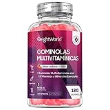¿Por Qué Elegir Nuestro Suplemento de Vitaminas Y Minerales en Gominolas? - Nuestro suplemento multivitamínico de WeightWorld es la manera fácil de obtener sus vitaminas y minerales diarios para el organismo, con tan sólo 2 gominolas diarias con un delicioso sabor a fresa y con bajo contenido en azúcar. Además de tener una potente dosis, tiene una gran poder de absorción y biodisponibilidad.