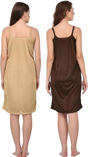 Image of You Forever Women Sexy Satin Striped Solid Above Knee Length Nighty, Loungewear, Nightwear, Sleepwear, Home Wear Short Nighty for Women Pack of 2
