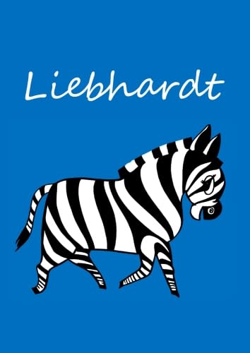Liebhardt: individualisiertes Malbuch / Notizbuch / Tagebuch - Zebra - A4 - blanko