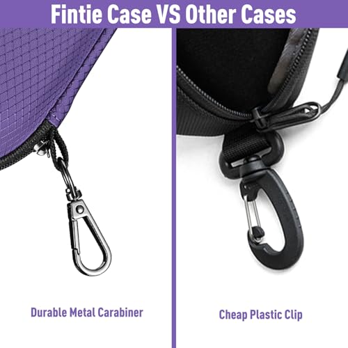 Image of FINTIE Sunglasses Case, Hard EVA Shell Shockproof Sport Glasses Case with Metal Carabiner Travel Zipper Eyeglasses Holder