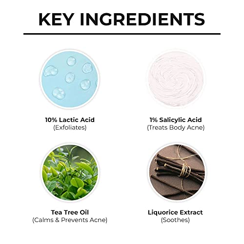 Verem Tea Tree & Lactic Acid Body Lotion With 1% Salicylic Acid | Ph Balancing Moisturizer | Helps To Reduce Body Acne, Uneven Skin Tone | 200 Ml #TOP2