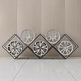 Produktparameter: Das Metallradregal besteht aus einem quadratischen Rack und einem dreieckigen Rack.Die Seitenlänge des quadratischen Racks beträgt 60 cm/23,62 Zoll und die maximale Breite 85 cm/33,46 Zoll.Die Grundlänge des dreieckigen Racks beträgt 85 cm/33,46 Zoll und die maximale Höhe 42 cm/16,53 Zoll