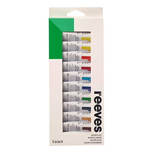 Image of Reeves Acrylic Paint-10ml, Set of 12