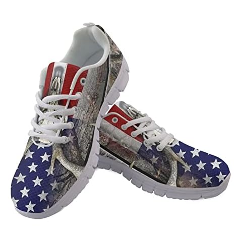 SCRAWLGOD Lightweight American Flag Skull Sneakers Cover