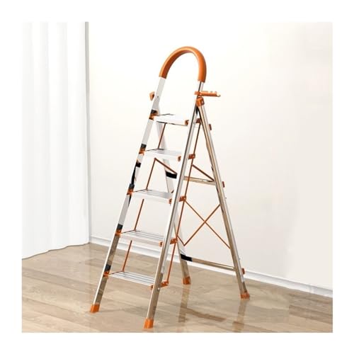 QYMYOZ Scala Pieghevole per Uso Domestico, stendibiancheria Pieghevole, Scala telescopica a cavalletto Multifunzionale per Interni, Scala in Lega di Alluminio Ispessita, Scale p