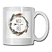 Produktbild Jolly2T Funny Ceramic Novelty Coffee Mug 11oz,Watercolor Wreath Bird Feathers Circle with An Arrow Wild and Free Concept,Unisex Who Tea Mugs Coffee Cups,Suitable for Office and Home