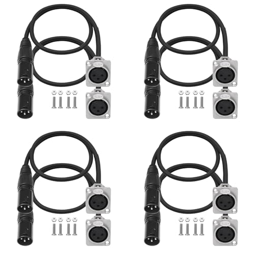 Câbles Traversants XLR pour Boîtier de Scène Panneau de Brassage Audio 3 Broches