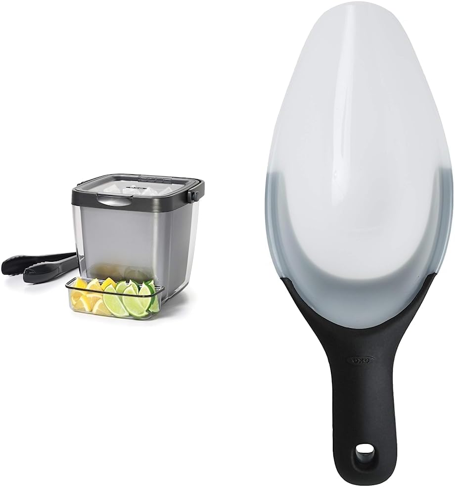 Brandclub - OXO Good Grips Ice Bucket Bundle with Tongs, Scoop