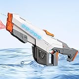 Hohe Reichweite und präziser Schuss: Die elektrische wasserpistole bietet eine beeindruckende Schussreichweite von 8-10m, was es zur perfekten Wahl für spannende Wasserschlachten macht. Diese wasserpistole groß ist nicht nur für Kinder, sondern auch für Erwachsene ein idealer Begleiter für Sommerpartys.