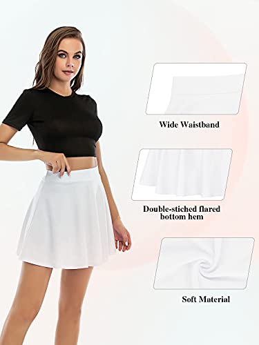 Century Star Women'S Stretchy Flared Pleated Skater Skirt Tennis School Uniforms A Line Mini Short Skirt Wine Red Medium thumb #1
