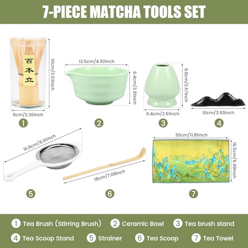 Set para preparar té matcha japonés 7 piezas miniatura 2