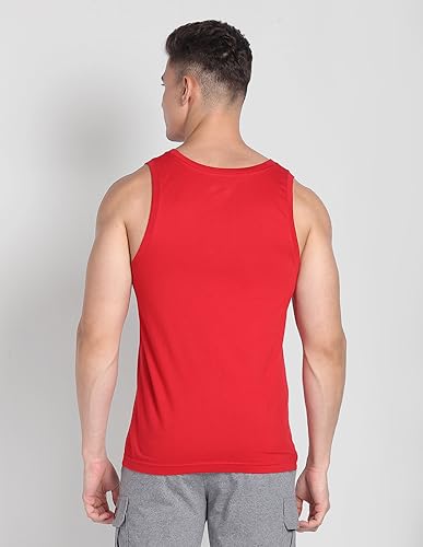 Image of U.S. Polo ASSN. Men's IYBD Brand Print Cotton Vest - Pack of 1