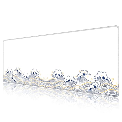 Tapis de souris XXL LL-COEUR Vague 120x50cm pour sublimer votre setup de bureau