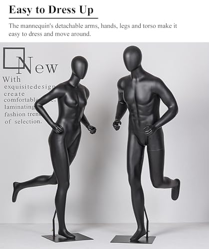 Stehende Sportpuppe, realistischer Ganzkörper-Schnuller für Laufkleid, ideal für Einzelhandel und Fitnessgeschäfte
