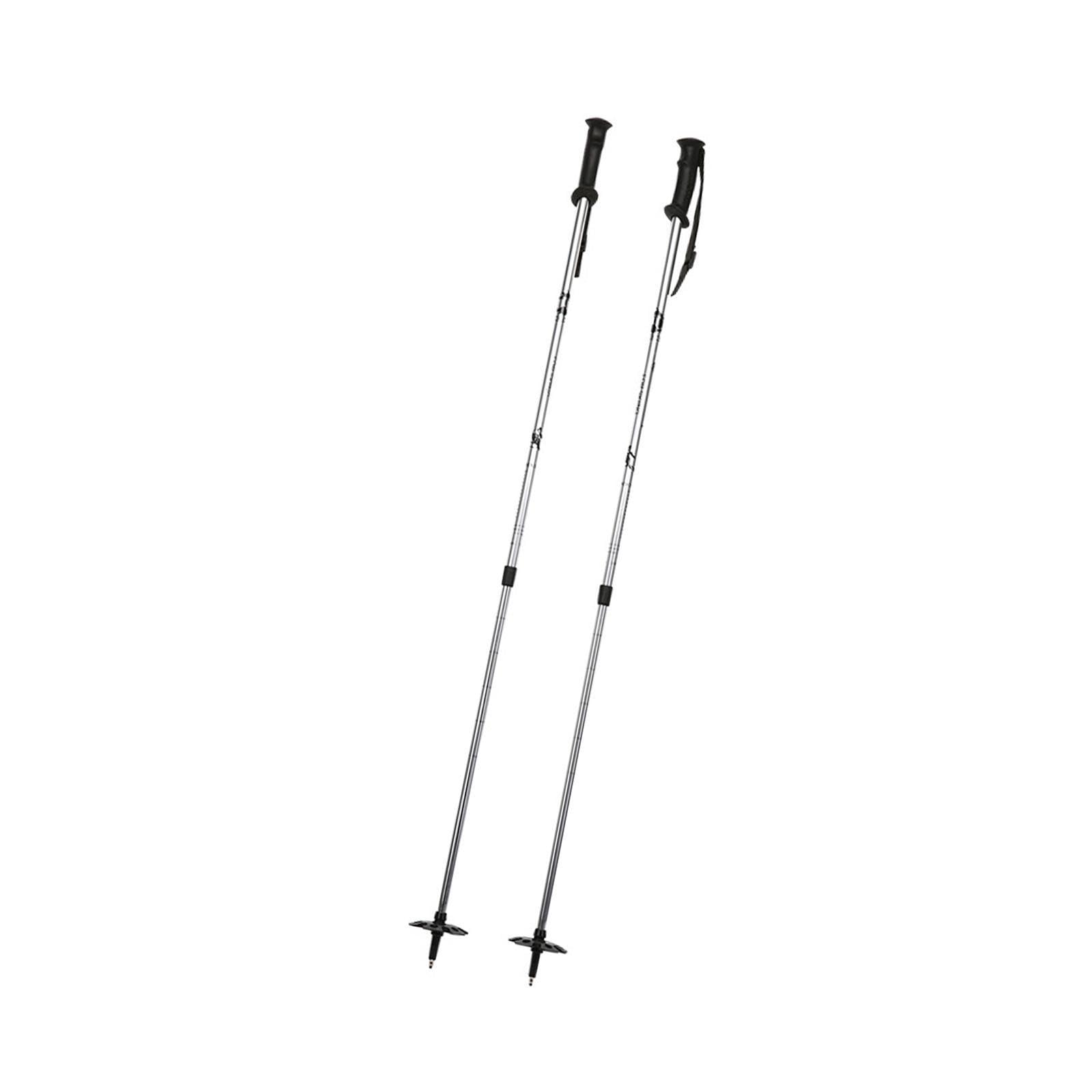Qianly 2 Piezas Bastones de Senderismo Palos de Montaña Telescópicos Aleación de Aluminio Mango Cómodo Cestas para Nieve Ajustable Útiles para