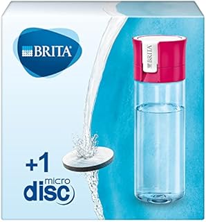 BRITA Water Filter Bottle, reduces chlorine and organic impurities, BPA free, Pink, 600ml