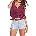Women's Casual Jackets Fringe Vest Faux Suede Open-Front Sleeveless Hippie Style Boho Western Fashion (Purple, XL)