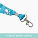 Bellzi Cute Narwhal Animal Print Lanyard - Great for Holding Keys and Badges - Durable Blue Polyester Necklace ID Holder - Narzzi