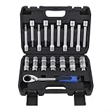 Photo Gallery eawfgtuw strumento per la rimozione dei dadi, set professionale di bussole ammortizzatori per autoveicoli, 18 pezzi, kit di strumenti per la rimozione dei dadi in acciaio al cromo vanadio con custodia Photo Gallery eawfgtuw strumento per la rimozione dei dadi, set professionale di bussole ammortizzatori per autoveicoli, 18 pezzi, kit di strumenti per la rimozione dei dadi in acciaio al cromo vanadio con custodia