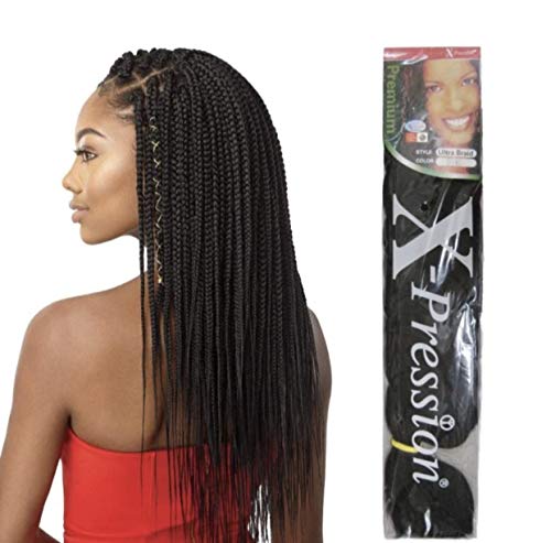 X-pression Premium Original Ultra Braid. - Color 1B ( Pack of 3 )