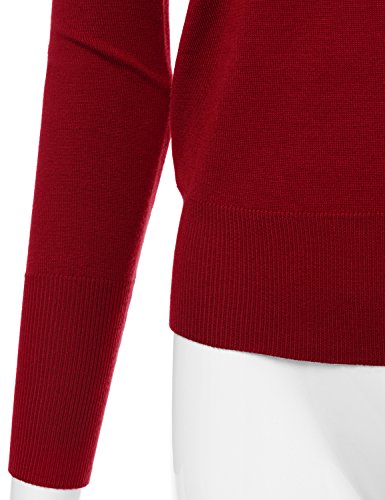 Image of Stretch Soft Knit Sweater Turtle Neck Long Sleeve Casual Lightweight Pullover Sweater for Womens with Plus Size