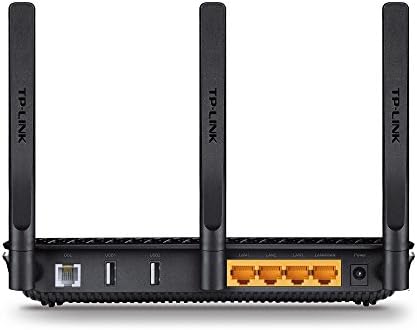 TP-Link AC1600 Wireless Dual Band Gigabit VDSL/ADSL Modem Router for Phone Line Connections (BT Infinity, TalkTalk, EE and PlusNet Fibre) 2 USB, 2.0 Ports, UK Plug (Archer VR600)