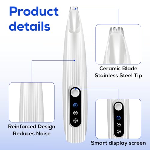 Pfotentrimmer für Hunde,USB Wiederaufladbar Hundeschermaschine Leise Hundepfoten Trimmer Pro Hundetrimmer mit Led-Licht Trimmer Hundepfoten für Hunde