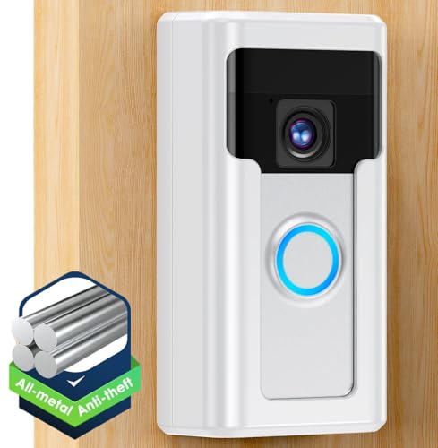 Liwin All-Metal Adhesive Video Doorbell Mount (White)