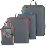4 Set Packing Cubes for Carry On Suitcase - Best Travel Organizer Bags with Inside Pockets