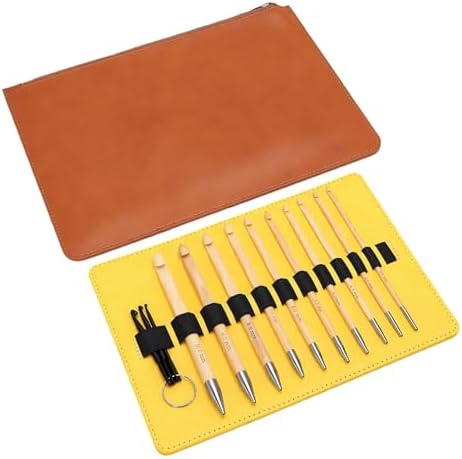 Irfora Interchangeable Crochet Hook Set 10pcs with Anti Twist Cables for Seamless Knitting Experience At in Various Sizes - 4