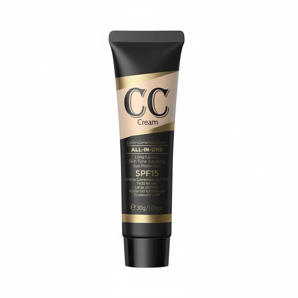 Sponsored Ad – CC Cream, Color Correction Cream with SPF 15+, All-In-One Full Coverage Foundation, Concealer Full Coverage, Anti-Redness, Skin Tone Adjusting, Sun Protection, Natural Glowy Makeup, Ivory 30g