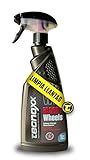Tecnoxx Bloody Wheels – Limpia llantas descontaminante férrico profesional con efecto sangrado | Sin frotar, polvo de freno y suciedad | Seguro para todo tipo de llantas – 750mL