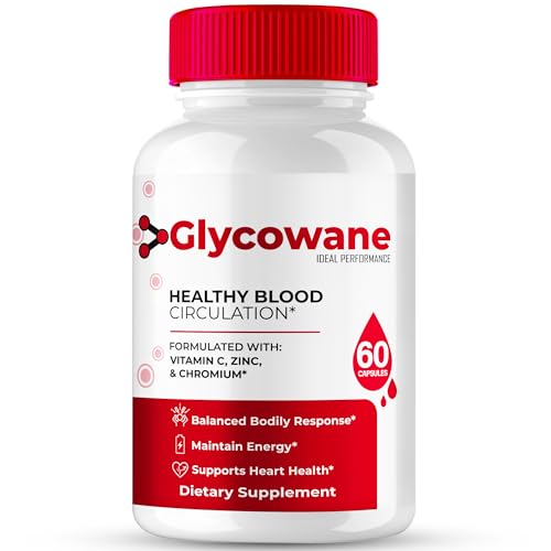 Glycowane Capsules, Official Glycowane Advanced Blood Formula Supplement Pills - Maximum Strength, All Natural Healthy Circulation & Stable Levels, Premium Glyco Wane Health Reviews (60 Capsules)