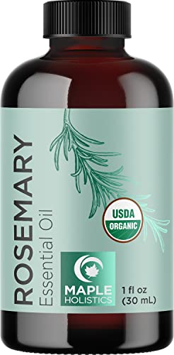 Certified Organic Rosemary Oil For Hair - Pure Usda Organic Rosemary Essential Oil For Hair Skin And Nails Plus Aromatherapy - Organic Hair Oil For Dry Scalp Treatment And Enhanced Volume And Shine #TOP11