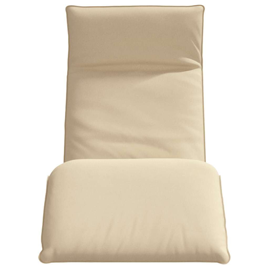 vidaXL Sonnenliege Klappbar Beige 175x54x8,5 cm Oxford-Gewebe, Sonnenbett, Liege, Bodenstuhl, Liegestuhl, Chaiselongue, Bodensessel, Relaxsessel