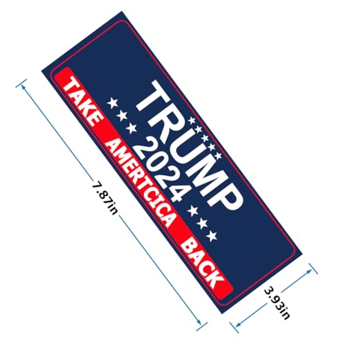 Image of Mandark 5PCS Car Trump 2024 Stickers, President Donald Trump Take America Back Vinyl Decals for Vehicle Bumper Window Laptop, Self-Adhesive Auto Decor Sticker, Universal for SUV, Truck, RV (Blue)