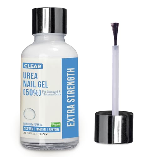 Urea 50% Nail Gel - Softens Cracked Heel Calluses & Thick Toenails - Repairs Damaged Yellow Discolored Nails Highly Effective & Quick-Dry Fingernails & Toenail Treatment