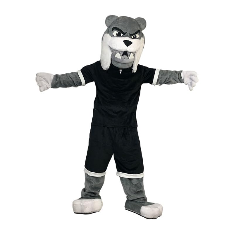 Grey Shar Pei Dog Bulldog Mascot Costume Adult Cosplay