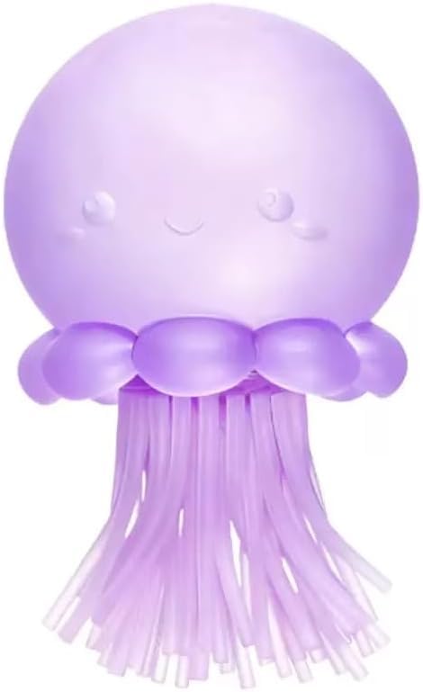 Jellyfish Squishy Fidget Toys, Soft TPR Stress Relief Ball with Wiggly Tentacles, Squishy Anxiety Relief Grip Toy for Adults, Portable Sensory Squeeze Toy for Office School Travel