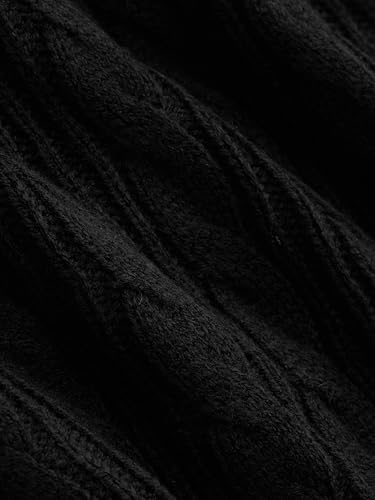 CIDER Cable Knit V-Neck Contrasting Binding Button Oversized Cardigan3