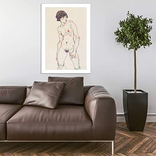 Affiche Egon Schiele Debout penché à droite format extra large mat - 5