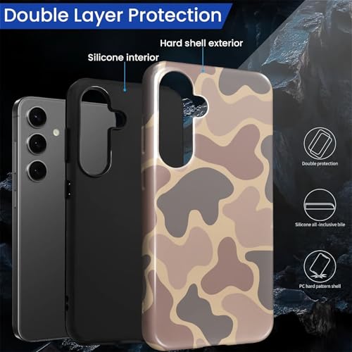Coque protection Samsung Galaxy S25 Plus hybride antichoc camouflage