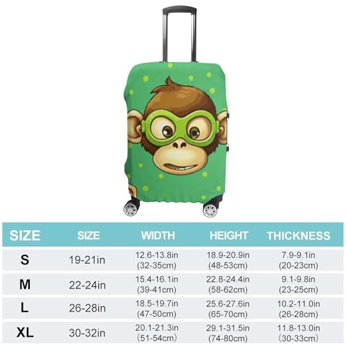 Green Monkey Travel Luggage Cover Anti-scratch Suitcase Cover Elastic Suitcase Protective Cover Fits 19-32 Inch Luggage M2