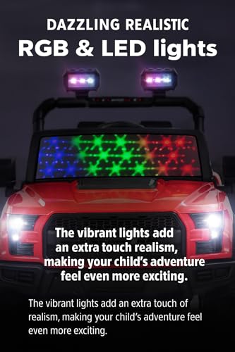 Image of Wishmaster Kids 4x4 Ride-On Jeep Car - 12V Electric Battery Operated Toy with Remote Control, LED Lights, Music, Suspension & Big Wheels | Off-Road Jeep for Boys & Girls (2-8 Years)